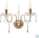 Fan Europe Monalisa-AP2 Vintage Lamp Wall with Socket E14 Honey 40x18cm