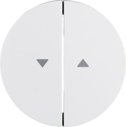 Hager R.1/R.3 Roller Shutter Front Plate Switch White Διακόπτη/Μπουτόν Ρολών 16252089