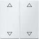 Hager Q.1 Shutter Switch Front Double Button Roller in White Color 16446089