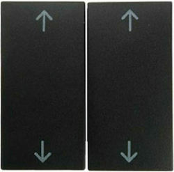 Hager S.1/B.3/B.7 Shutter Switch Front Double B...