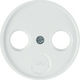 Hager R.1/R.3 TV-Antenna Socket Front TV+FM+SAT Switch Frame in White Color 12032089