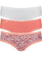 Sloggi 24/7 Weekend Hipster Cotton Women's Slip 3Pack with Lace Coral/White