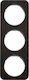 Hager R.1 Vertical Switch Frame 3-Slots Brown Ξύλο Δρυς 10132359