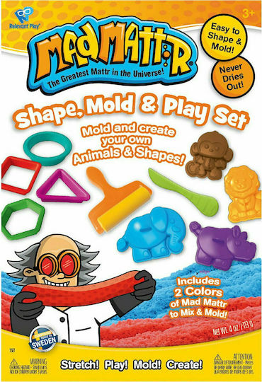 Relevant Play Παιχνίδι Κατασκευών με Άμμο Mad Mattr Shape, Mold & Play Set για Παιδιά 3+ Ετών