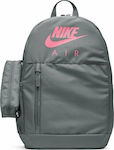 Nike Σχολική Τσάντα Πλάτης Γυμνασίου - Λυκείου σε Γκρι χρώμα Μ31 x Π13 x Υ41cm