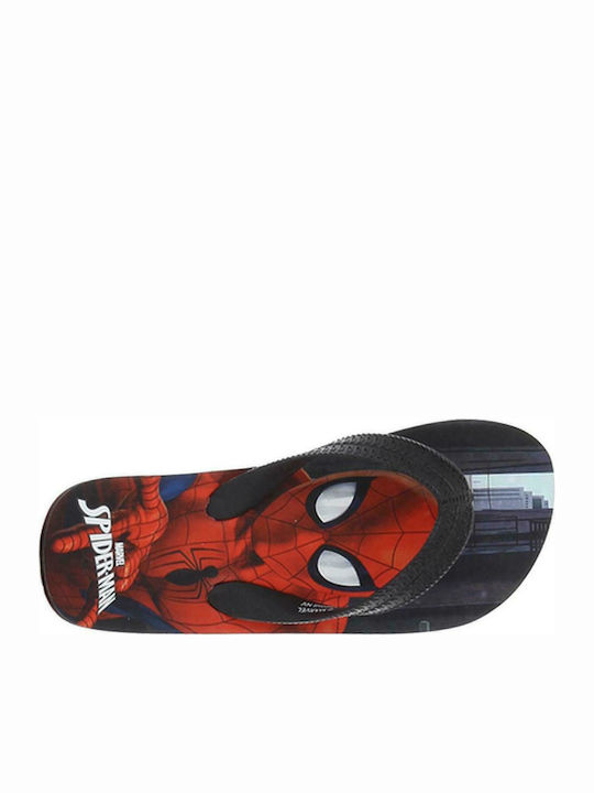 Șlapi pentru copii Flip Flops Spider-Man Negre