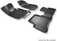 Rizline Set of Front and Rear Mats 4pcs Tray Type for Mitsubishi L200 2005-2018 Black