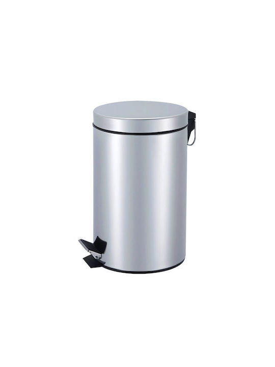 Sidirela Waste Bin Waste made of Stainless Steel with Pedal Silver 30lt 1pcs