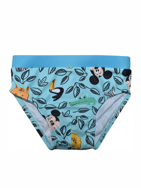 Stamion Mickey Costum De Baie Pentru Copii Slip Albastru Deschis