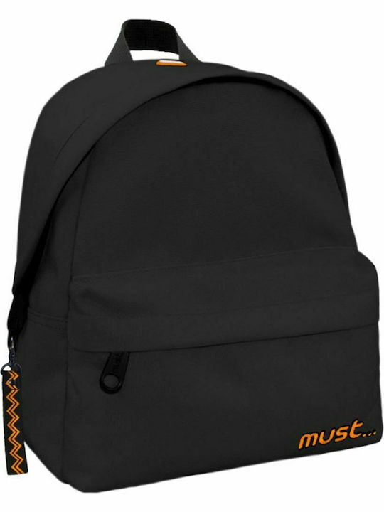 Must Monochrome Rpet Mini Black School Bag Backpack Junior High-High School in Black color 10lt