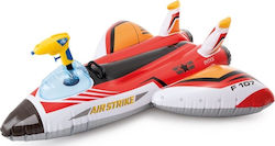 Intex Water Gun Plane Kids Inflatable Ride On with Handles Red 117cm