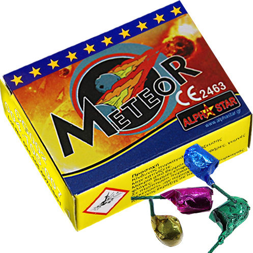 Alpha Star with Duration 3 Seconds Cracklin Meteor 12pcs