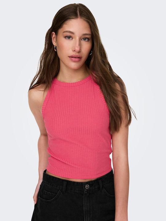 Only Damen Bluse Ärmellos Rosa