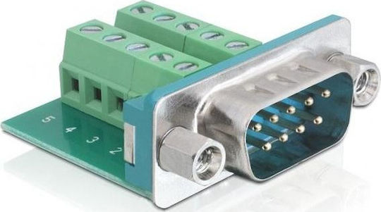DeLock Adapter Sub-D 9 pin male to Terminal Block 10 pin (65269)