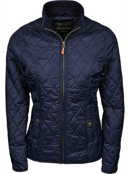 Tee Jays Women's Short Puffer Jacket for Winter Navy Blue