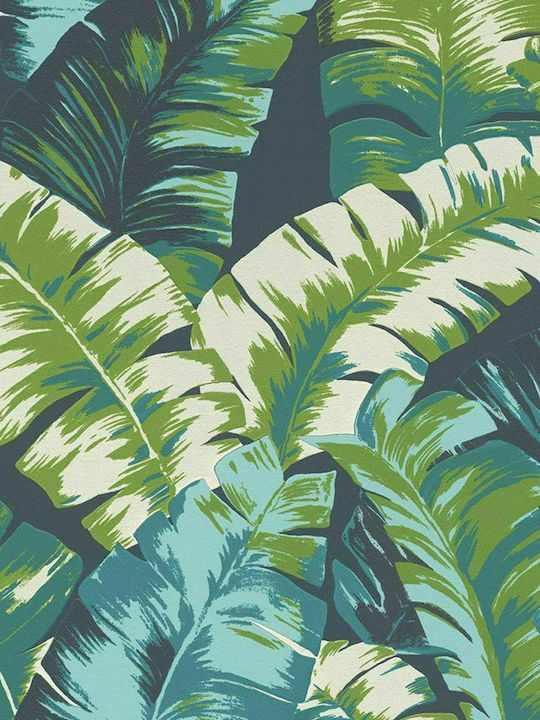 Wallpaper Vinyl Green L1005xW53cm Washable