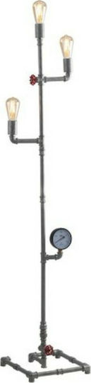 Fan Europe Amarcord Vintage Floor Lamp H159xW31cm. with Socket for Bulb E27 Gray