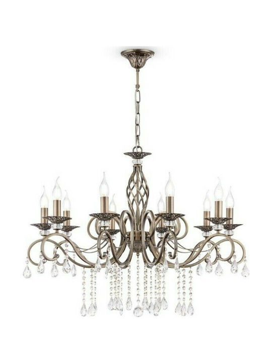 Maytoni Grace Candelabru 10xE14 cu lumânări Argint RC247-PL-10-R