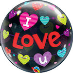 Balloon Bubble Jumbo Valentine's Day Round Multicolour 56cm