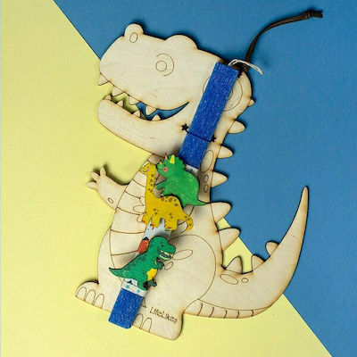 Easter Candle Square Scented and Handmade Dinosaur 27pcs Blue