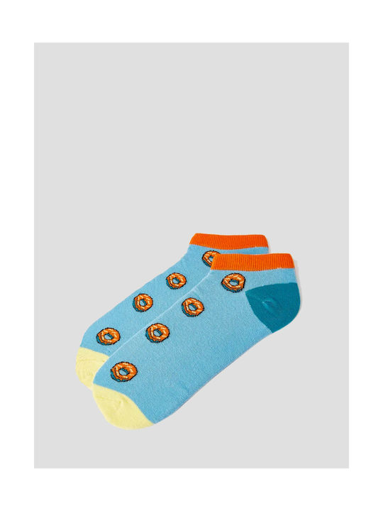 Jack & Jones Foody Ανδρικές Κάλτσες με Σχέδια Γαλάζιες