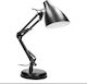 Orno Schreibtischlampe mit klappbarem Arm für Fassung E27 in Schwarz Farbe