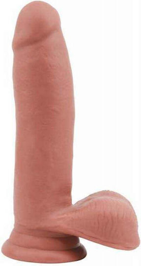 Chisa Novelties Sex Lure Dildo Ρεαλιστικό Dildo με Όρχεις και Βεντούζα Flesh 17.5cm
