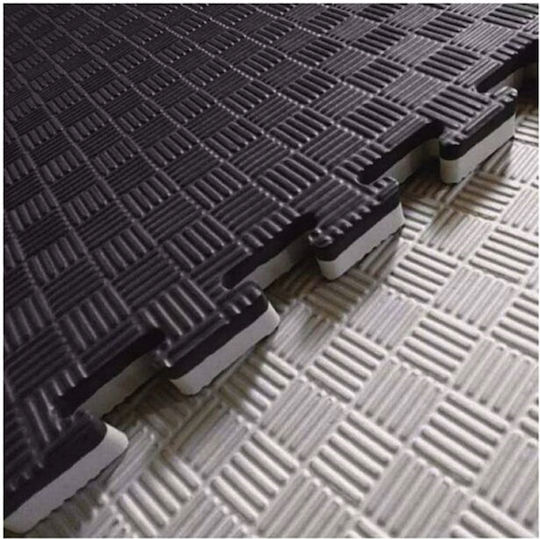 Viking Double Sided Gym Puzzle Mat Black/Grey EVA 100x100x2.0cm Black/Grey 100x100x2cm 1 Piece