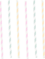 Amscan Straw Paper Colorful Pastel M 12pcs