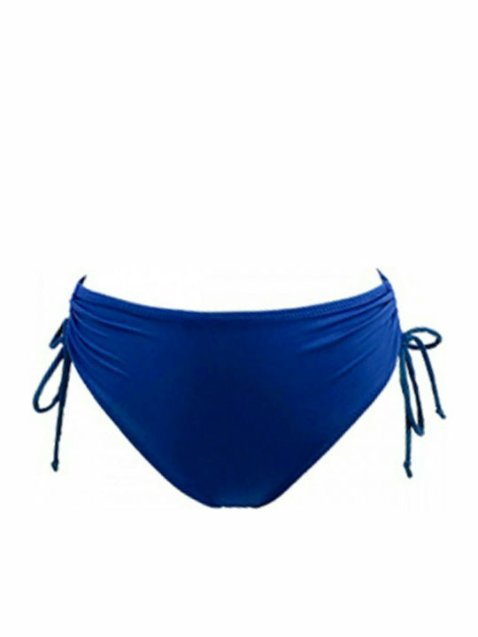 Solano Swimwear June Bikini Alunecare Talie înaltă cu Șnururi Albastru