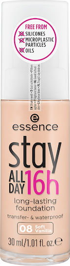 Essence Stay All Day 16H Waterproof Liquid Make Up 08 Soft Vanilla 30ml