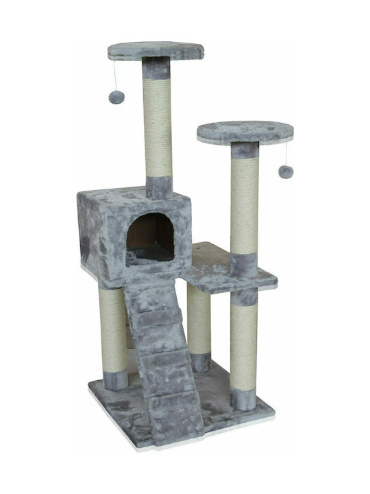 Pet Interest Double Tower Ονυχοδρόμιο Γατόδεντρο Γκρι 5 επιπέδων 53x53x130εκ.