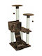 Pet Interest Double Tower Ονυχοδρόμιο Γατόδεντρο Καφέ 5 επιπέδων 53x53x130εκ.