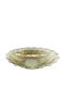 Fylliana Round Glass Decorative Platter Brown-Beige 30x20cm