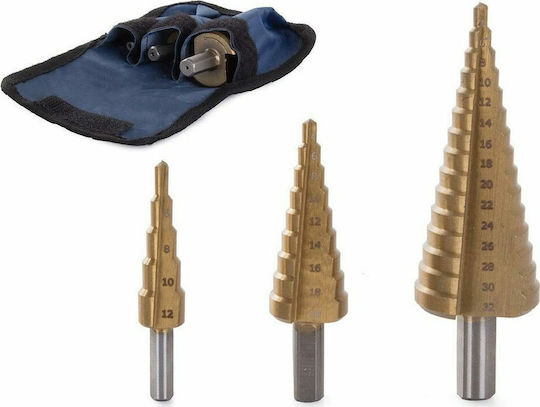 Set 3 Burghie Conice Din Titan Pentru Metal