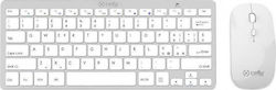 Celly Keybmouse Wireless Keyboard & Mouse Set with UK Layout White