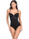 Miss Rosy Lingerie Spaghetti Strap Bodysuit Black