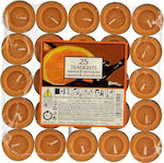 Art et Lumiere Tealights with Scent Orange & Chocolate in Brown Color (up to 4 Burning Hours ) 25pcs