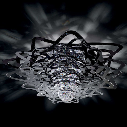 Slamp Aurora Large Ceiling Mount Light Black with Socket E27