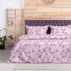 Beauty Home Σετ Παπλωματοθήκη 225x240cm Υπέρδιπλη με 2 Μαξιλαροθήκες Leda 1976 Ροζ - Γκρι