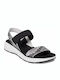 Fantasy Sandals Marissa Leather Women's Flat Sandals Anatomic with Strap Black Snake