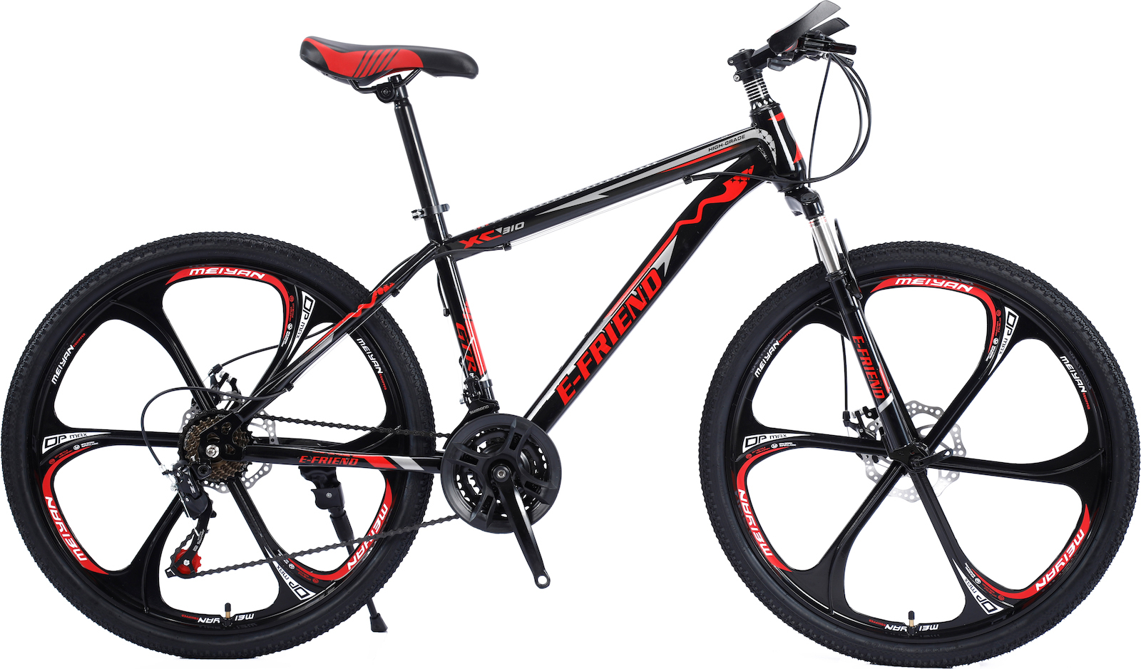 26 in. Black Mountain Bike 21 Speeds with Mechanical Disc Brakes