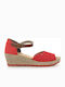 Rieker Anatomic Women's Platform Espadrilles Red