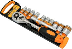 Epica Star EP-20254 Ratchet and Socket Set 1\2" 11 Pieces Epica Star EP-20254 Ratchet and Socket Set 1\2" 11 Pieces