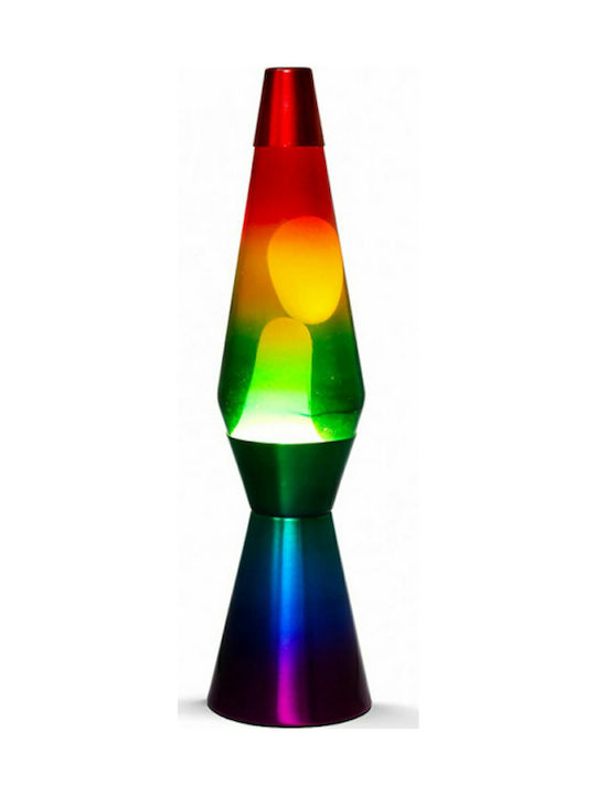 Total Gift Διακοσμητικό Φωτιστικό με Φωτισμό RGB Lava Lamp Λάμπα Λάβας Πολύχρωμο