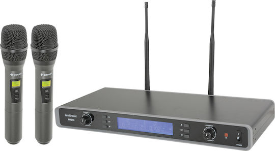 Citronic RU210-H Set Wireless Δυναμικό Microphone Handmade for Vocals Dual UHF Handheld Microphone System