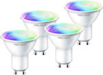Yeelight W1 Smart Λάμπες LED για Ντουί GU10 RGB 350lm 4τμχ