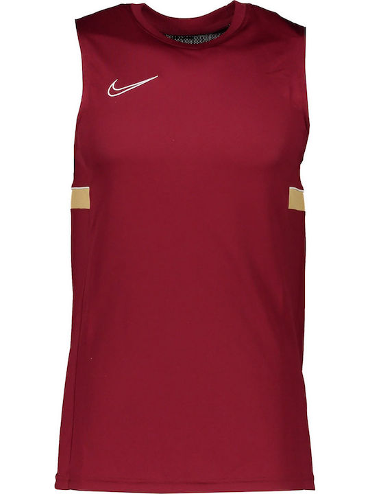 Nike Academy 21 Ανδρική Μπλούζα Dri-Fit Αμάνικη Μπορντό