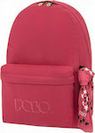 Polo Original 600D Σχολική Τσάντα Πλάτης Γυμνασίου - Λυκείου σε Φούξια χρώμα Μ32 x Π18 x Υ40cm