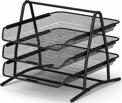 ErichKrause Filing Tray Metallic with 3 Shelf Black